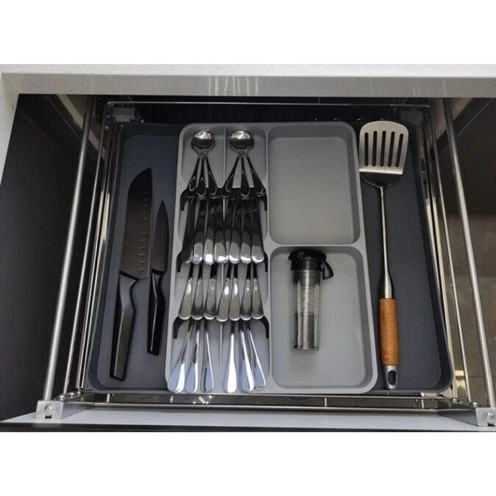 New Kitchen Drawer Organizer Tray‎ Silverware Organizer Storage Tray Expandable